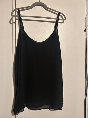 Worthington Black Sheer Spaghetti-Strap Camisole